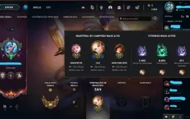 Conta Lol level 322 - Gold 2 - Muitas skins Lux borda.