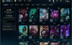 Conta platina 4 com TODOS os champs e 238 skins ( NIVEL 745)