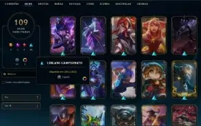 Conta League of Legends 109 Skins, 2 Ultimates sem ranque