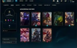 Conta platina 2 com 30 champs e 8 skins + 1 Fragmento