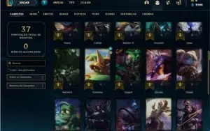 Conta platina 2 com 30 champs e 8 skins + 1 Fragmento
