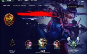 CONTA LOL DIAMANTE, 120 SKINS. 91 CHAMPS BORDA DE DIAMANTE