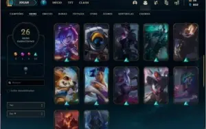 Conta ouro 1 MAIN KAT com 26 skins e 60 champs