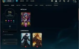 Conta ouro 1 MAIN KAT com 26 skins e 60 champs
