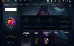 Conta unranked com 114 skins e 72 champs + PAX SIVIR