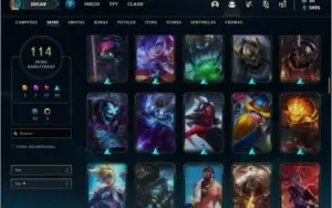 Conta unranked com 114 skins e 72 champs + PAX SIVIR