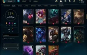 Conta unranked com 114 skins e 72 champs + PAX SIVIR