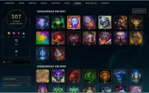 CONTA LOL PLATINA 4 - TODOS CAMPEÕES - VÁRIAS SKINS