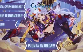 Conta Genshin Impact AR 48 com Arataki Itto, Xiao e Albedo!!