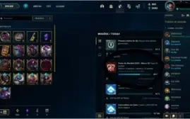 Conta Diamante 4 com muitas skins e quase todos os campeões