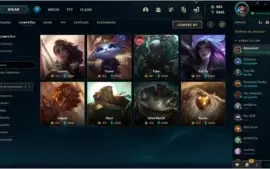 Conta Diamante 4 com muitas skins e quase todos os campeões