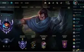 Conta Diamante 4 com muitas skins e quase todos os campeões
