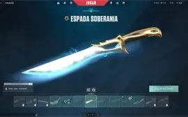 Conta com leque celestial, saqueadora, faca xeno caçador