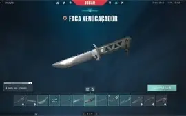 Conta com leque celestial, saqueadora, faca xeno caçador