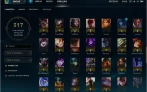 Conta Full Champions + R$2470 Investidos (133 Skins)