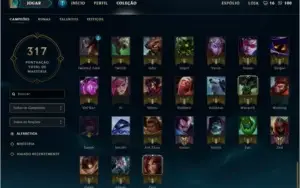 Conta Full Champions + R$2470 Investidos (133 Skins)