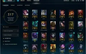 Conta Full Champions + R$2470 Investidos (133 Skins)