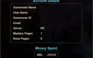 Conta Full Champions + R$2470 Investidos (133 Skins)