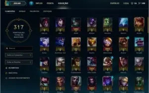 Conta Full Champions + R$2470 Investidos (133 Skins)
