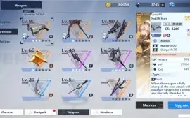 Tower of Fantasy, 20.760 CS, Samir 3★ / King 1★ / Nemesis 0★