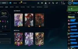 Vendo conta LOL 263 skins quase todos os champs +2500K GASTO