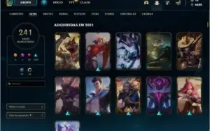 Conta League of legends (lol), gold 2, 241 skins