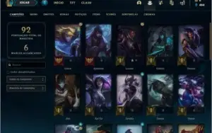 Conta Platina 1 (mestre season passada), 35 champs e 8 skins