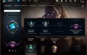 Conta Platina 1 (mestre season passada), 35 champs e 8 skins