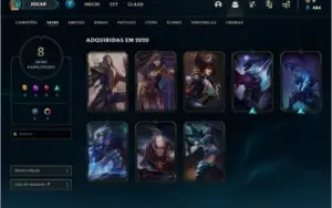 Conta Platina 1 (mestre season passada), 35 champs e 8 skins