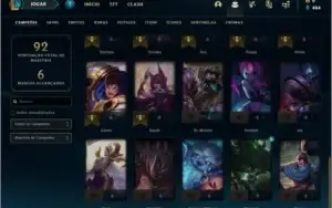 Conta Platina 1 (mestre season passada), 35 champs e 8 skins