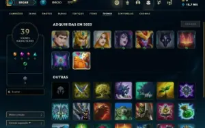 Conta ouro 2 com 20 Champs e 6 Fragmentos de skins