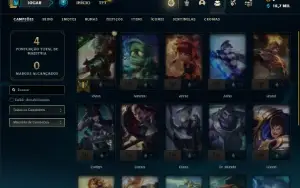 Conta ouro 2 com 20 Champs e 6 Fragmentos de skins