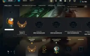 Conta ouro 2 com 20 Champs e 6 Fragmentos de skins
