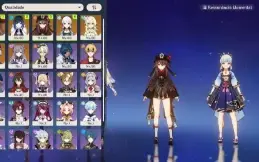 AR43 Hutao C1, Yelan, Ayaka, Mona, Keqing e Qiqi