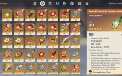 Conta Genshin Impact Ar 51 5*=klee,xiao,zhongli,qiqi,mona