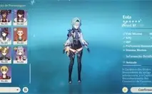 Conta Genshin Impact AR 57 - Zhongli/Venti/Raiden/Kazuha e +