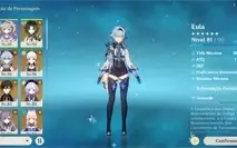 Conta Genshin Impact AR 57 - Zhongli/Venti/Raiden/Kazuha e +