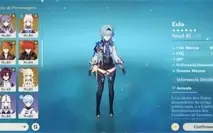 Conta Genshin Impact AR 57 - Zhongli/Venti/Raiden/Kazuha e +