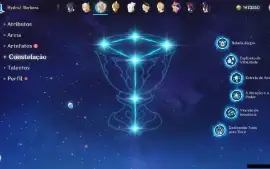 GENSHIN IMPACT - AR56, 11 personagens T5⭐ e 5 Armas T5⭐