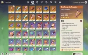 CONTA GENSHIN IMPACT AR 42 - KLEE, DILUC, QIQI LV 80, LV 70+