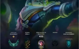 conta lol ex challenger com emotes 151skins
