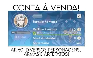 Conta Genshin Impact - AR 60 - Diversos recursos!