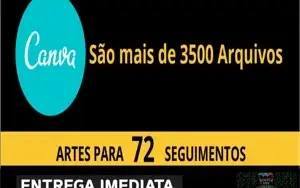 Artes Canvas para 72 Seguimentos (3.500 arq.)