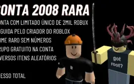 Conta Roblox de 2008 com itens limitados únicos