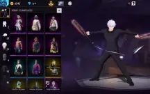 Conta ff com skins de jujutsu kaisen