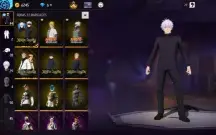 Conta ff com skins de jujutsu kaisen