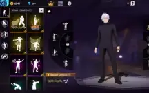 Conta ff com skins de jujutsu kaisen