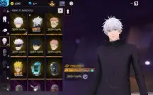 Conta ff com skins de jujutsu kaisen