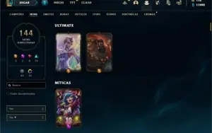 Conta Platina 4 com TODOS os champs e 144 Skins+ 800k de Lee