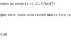 Conta de valorant com um Total gasto de: 4504.50